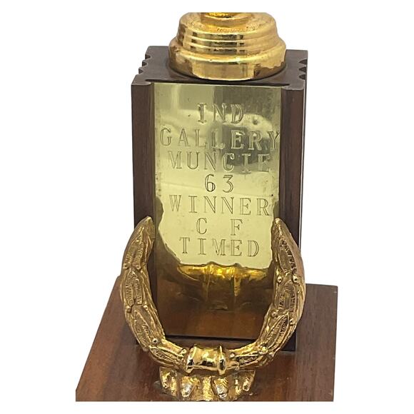 Vintage 1963 Muncie Indiana Gallery Shooting Trophies Lot of 3 Trophy Award - Picture 6 of 10